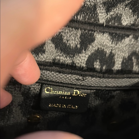 Rare Dior Gray Leopard Canvas Saddle Bag - Picture 8 of 15